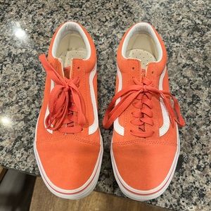 Women’s vans, orange, good condition.